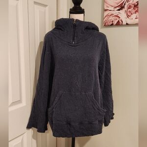 Soft Surroundings Charcoal Hooded Sweatshirt